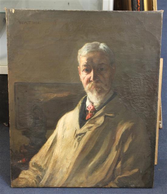 W.A.T 1924 Portrait of William Shackleton (1872-1933) 30 x 25in. unframed.